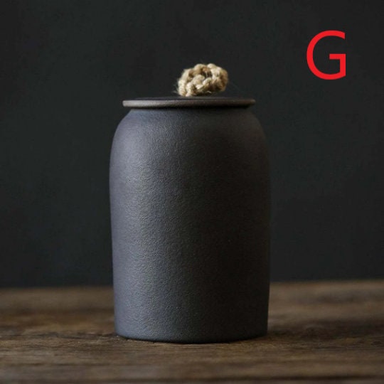 Maliben | Kitchen Vintage Storage Jar for Cookies and Sugar | Airtight Ceramic Pot Gong Fu