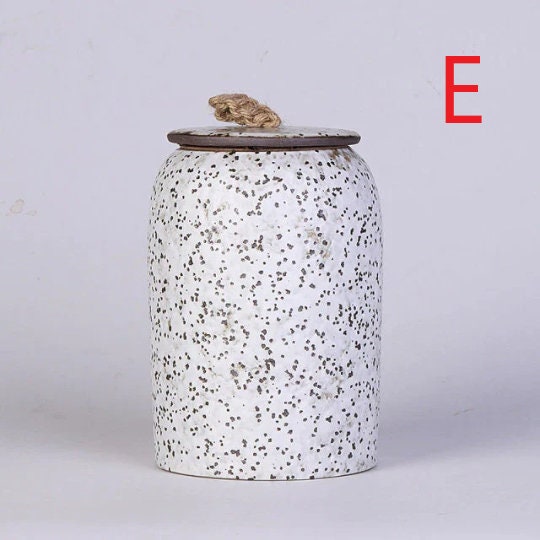 Maliben | Kitchen Vintage Storage Jar for Cookies and Sugar | Airtight Ceramic Pot Gong Fu