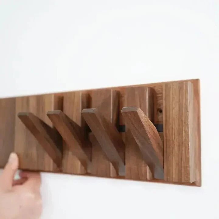 Maliben | Wooden Wall Mounted Coat Rack And Coat Hook