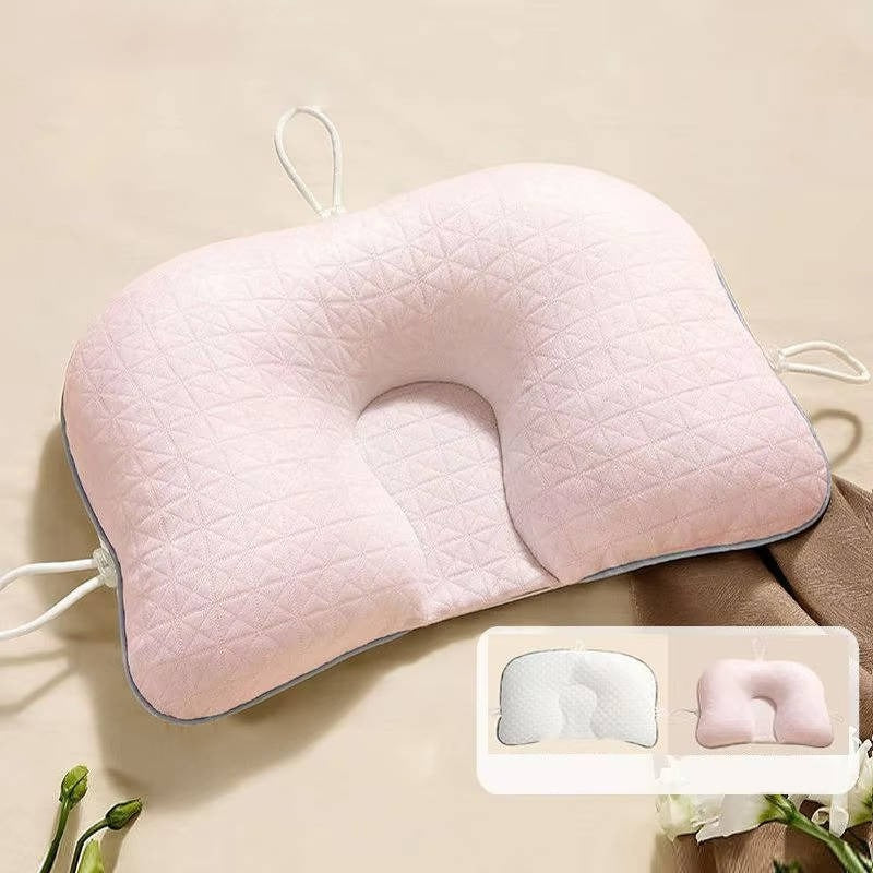 Maliben | Baby Pillow With Memory Foam And Cotton Cover, Portable Infant Support Cushion