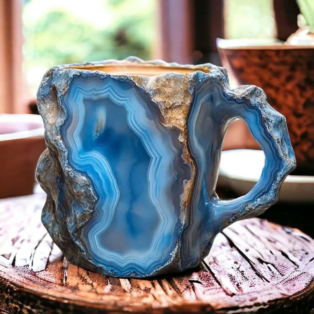 MAliben | Crystalbrew Coffee Mugs | Elegant Mineral Crystal Mugs For a Unique Coffee Experience