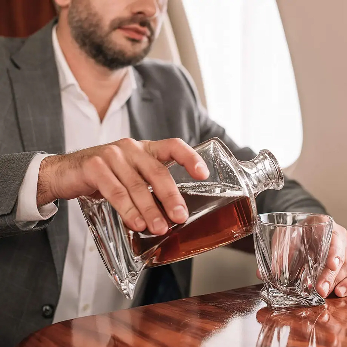 Maliben | Luxury Crystal Prestige Pour Decanter - Luxury Crystal Whisky Set