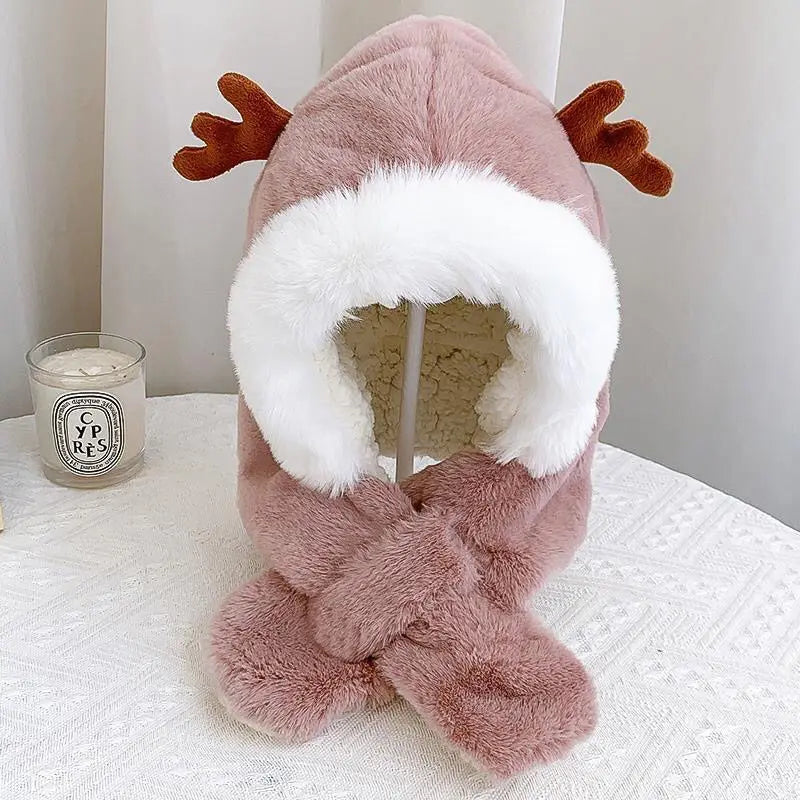 Maliben | Warm & Cozy – 2-In-1 Beanie & Scarf With Plush For Cold Days