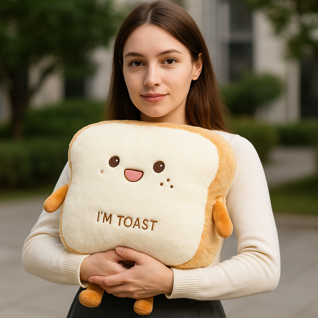 Maliben | Plush Toast Bread Ultra Soft Hand Warmer Pillow