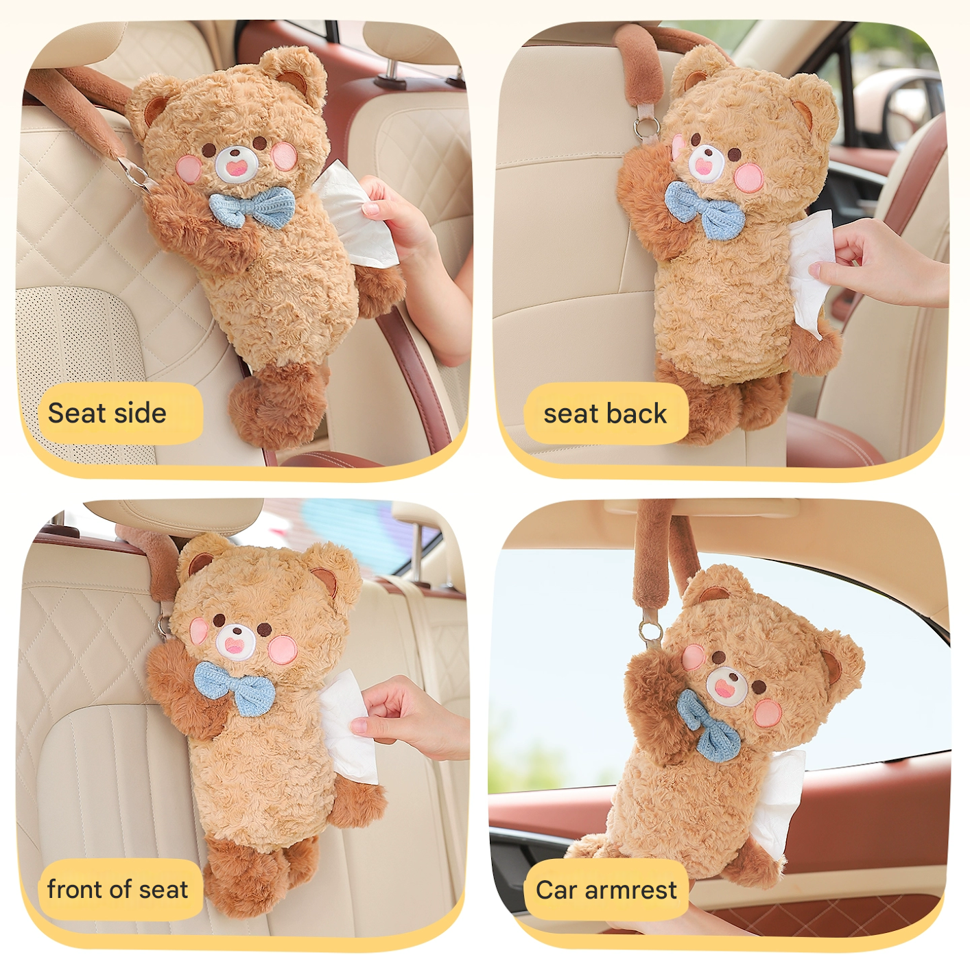 Maliben | Cuddle Bear Plush Tissue Box