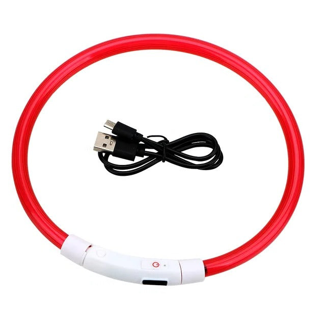 Maliben | Light Up Dog Collar, USB Rechargeable LED Glowing Collar