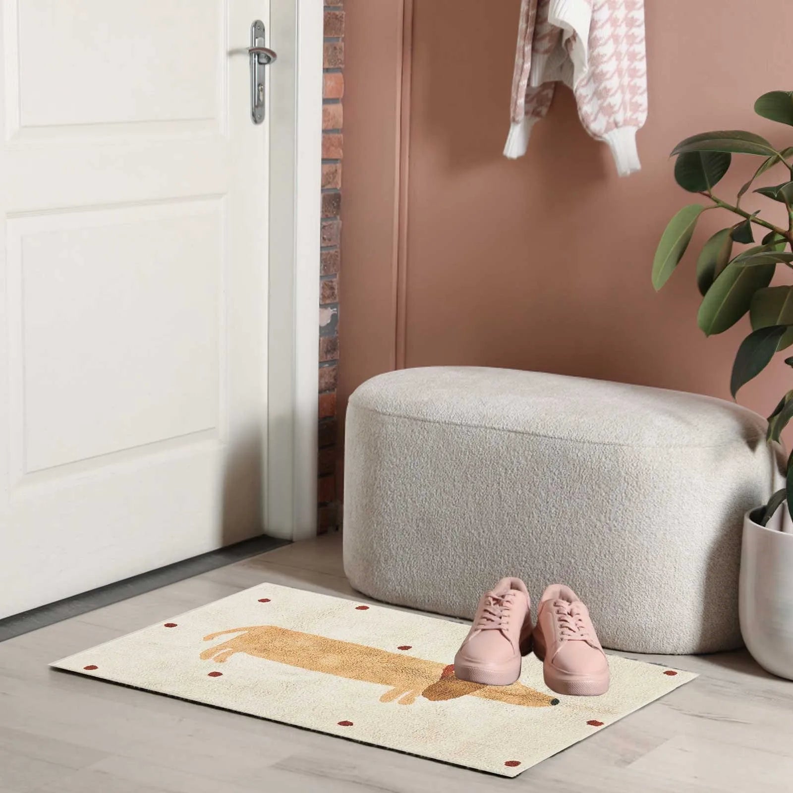 Maliben | Soft Rug With Dachshund Pattern – Cozy Children's Rug For The Bedroom