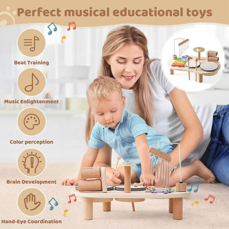 Maliben | Wooden Baby Musical Instruments | Stimulate Creativity - Perfect Montessori Toys