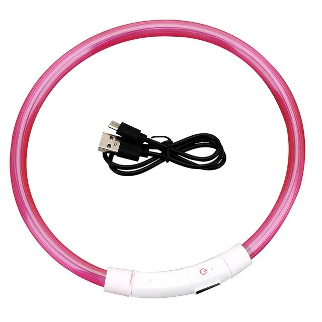 Maliben | Light Up Dog Collar, USB Rechargeable LED Glowing Collar