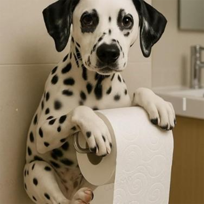 Maliben Dog Toilet Paper Holder — Decorative Bathroom Dispenser