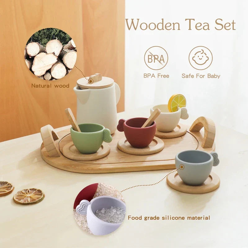 Maliben | Wood And Silicone Tea Set