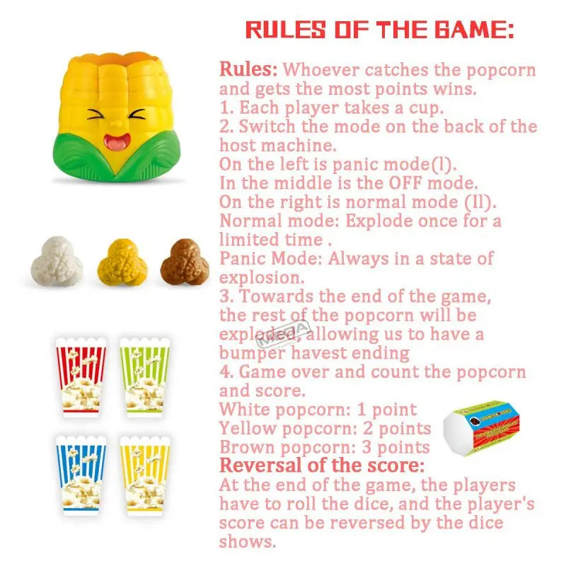 Maliben | Popcorn Fun For The Family – Popping Family Game With Corn Box