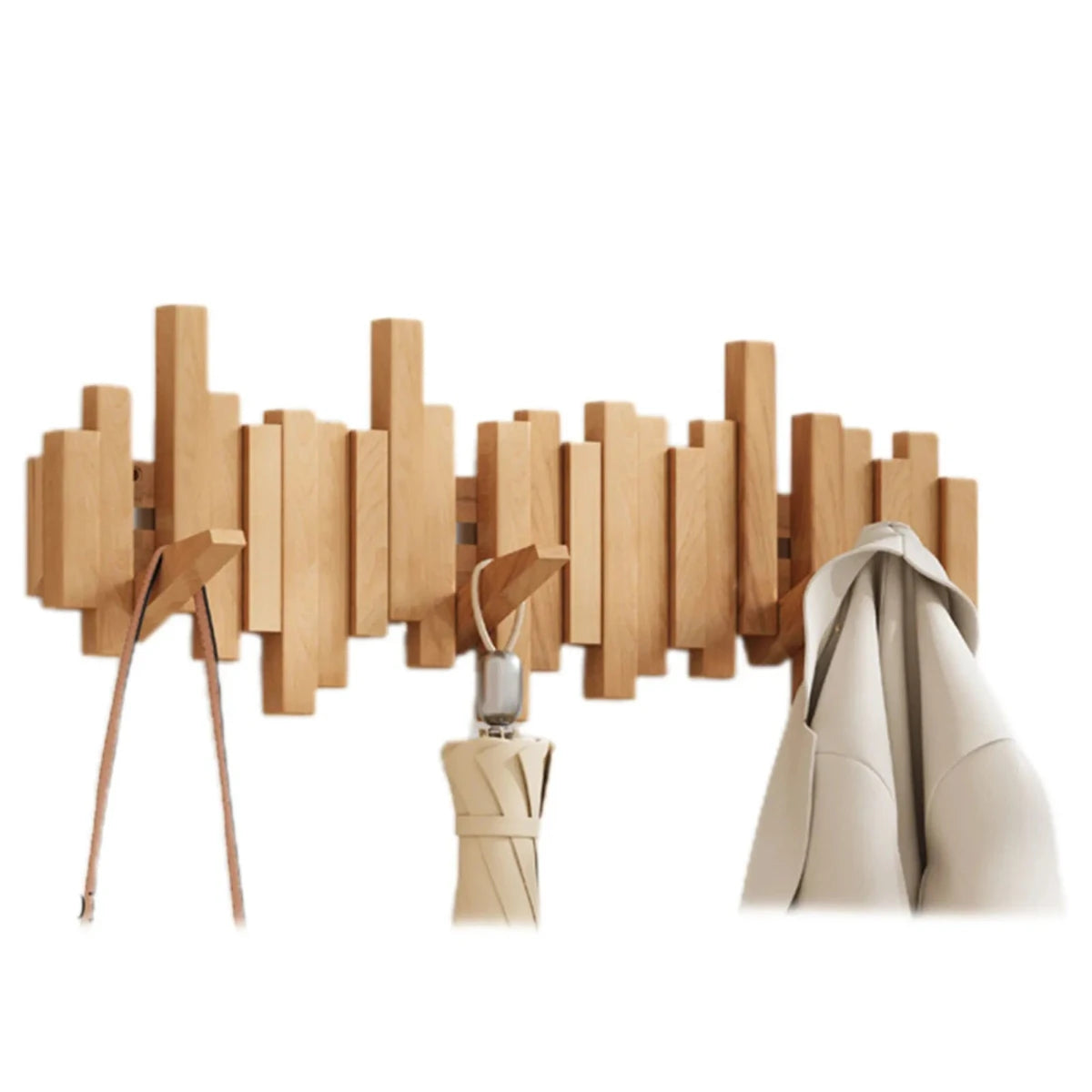 Maliben | Piano Coat Rack | Walnut Or Beech Wood For Coats