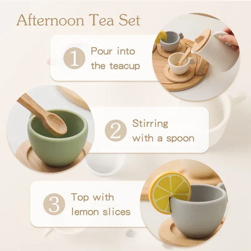 Maliben | Wood And Silicone Tea Set