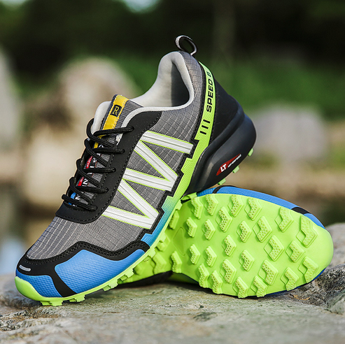 Maliben | Summit Climber HikIng Boots in Blue And Green