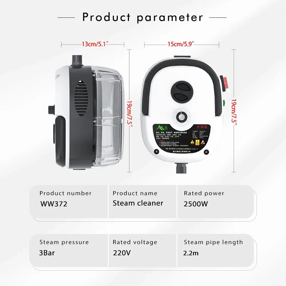 Maliben | Steampower High Pressure Steam Cleaner | Powerful Steam Cleaner For Deep Cleaning And Hygiene