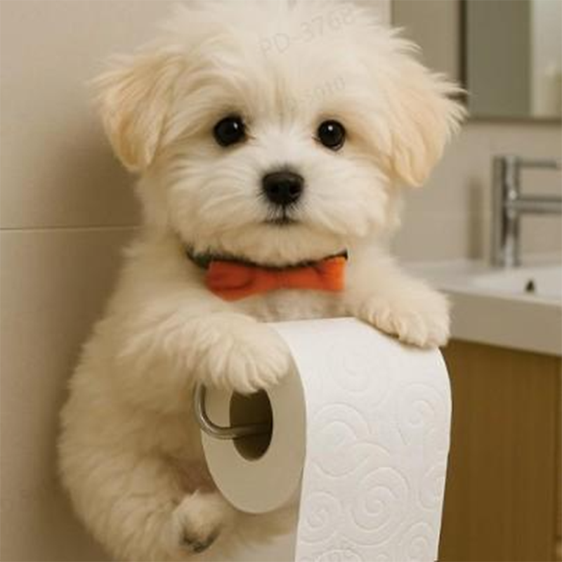Maliben Dog Toilet Paper Holder — Decorative Bathroom Dispenser