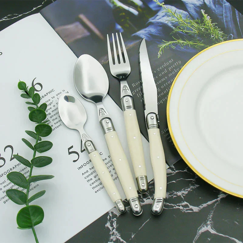 Maliben | IvoryElegance – Luxury Laguiole Cutlery Set with Timeless Style