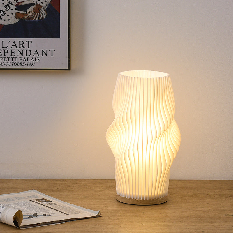 Maliben | Frenchlight Table Lamp - Elegant Pleated Table Lamp In French Cream For Atmospheric Spaces