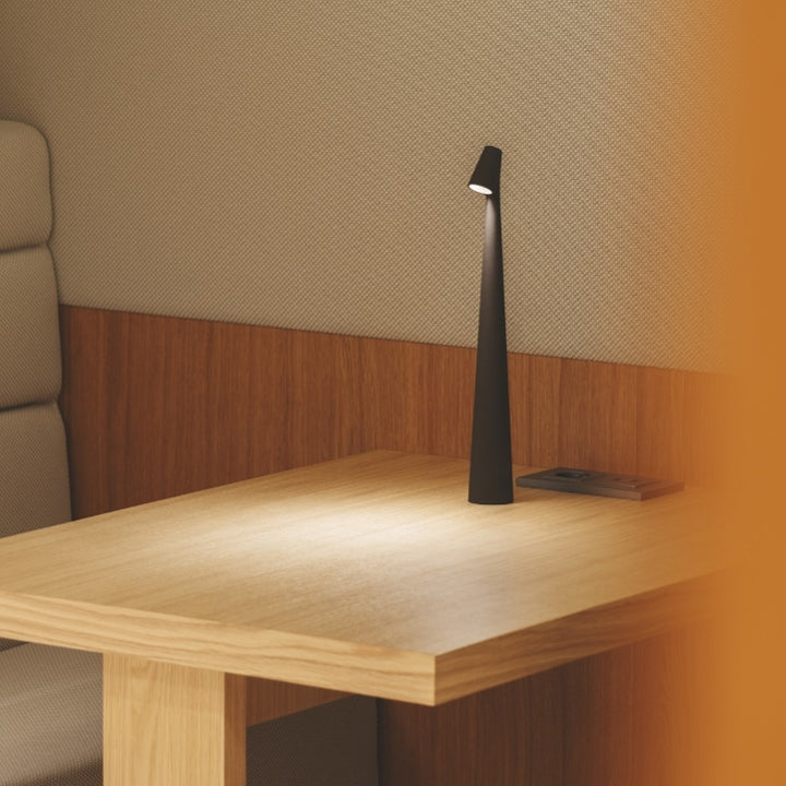 Maliben | Sculpting Table Lamp Wireless Led Lamp Solid Aluminium 10000mah Battery 3-Level Dimming Cri 90 Usb-C Charging Port Warm White 2700k