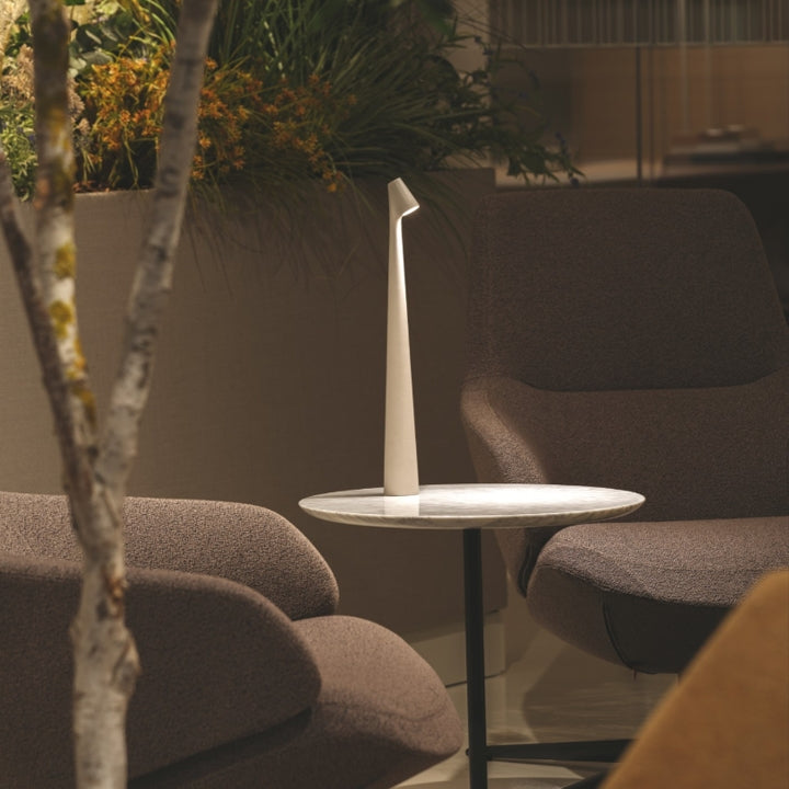 Maliben | Sculpting Table Lamp Wireless Led Lamp Solid Aluminium 10000mah Battery 3-Level Dimming Cri 90 Usb-C Charging Port Warm White 2700k