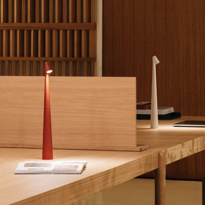 Maliben | Sculpting Table Lamp Wireless Led Lamp Solid Aluminium 10000mah Battery 3-Level Dimming Cri 90 Usb-C Charging Port Warm White 2700k