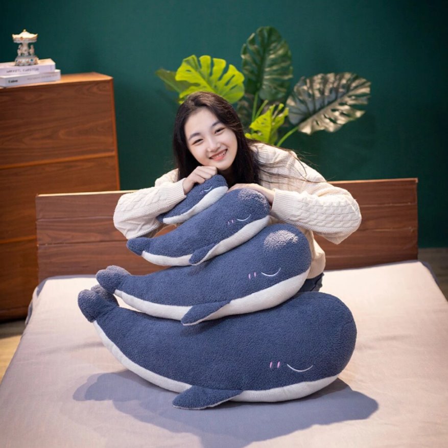 Maliben | Adorable Fluffy Blue Whale Plushie