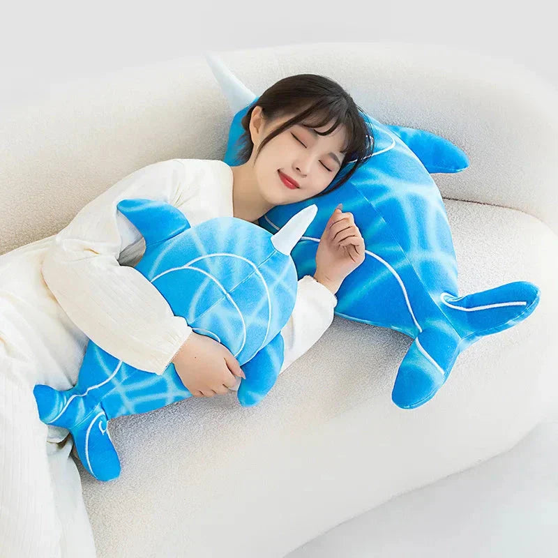 Maliben | Anime Childe Tartaglia Blue Narwhal Whale Plush