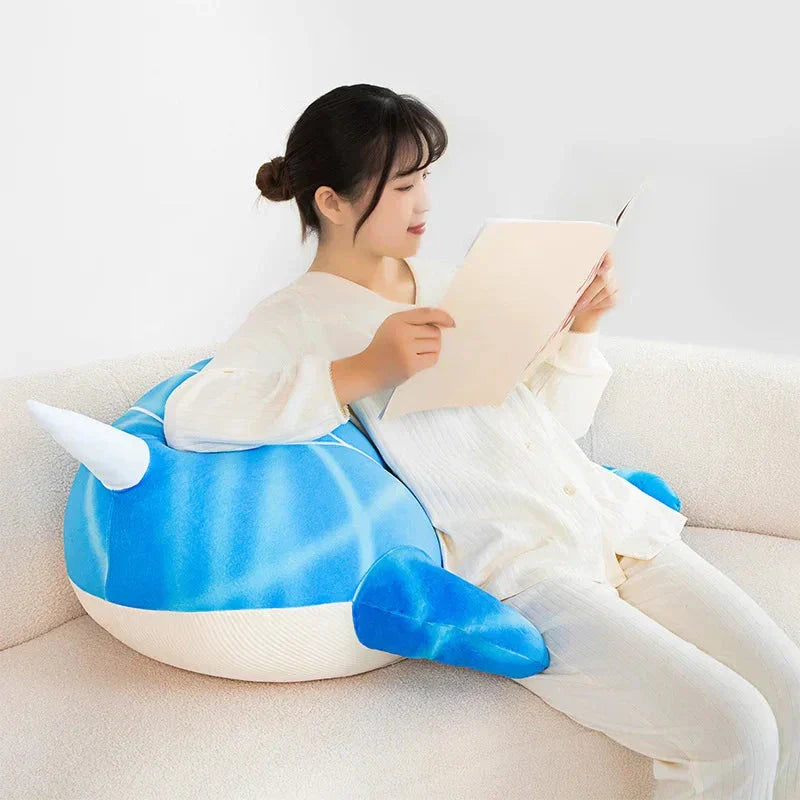 Maliben | Anime Childe Tartaglia Blue Narwhal Whale Plush