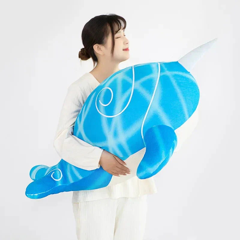 Maliben | Anime Childe Tartaglia Blue Narwhal Whale Plush