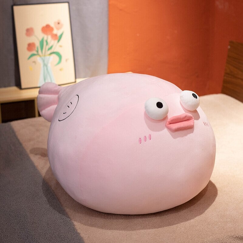 Maliben Baba Pufferfish Plush — Soft Cuddle Toy, 4 Sizes