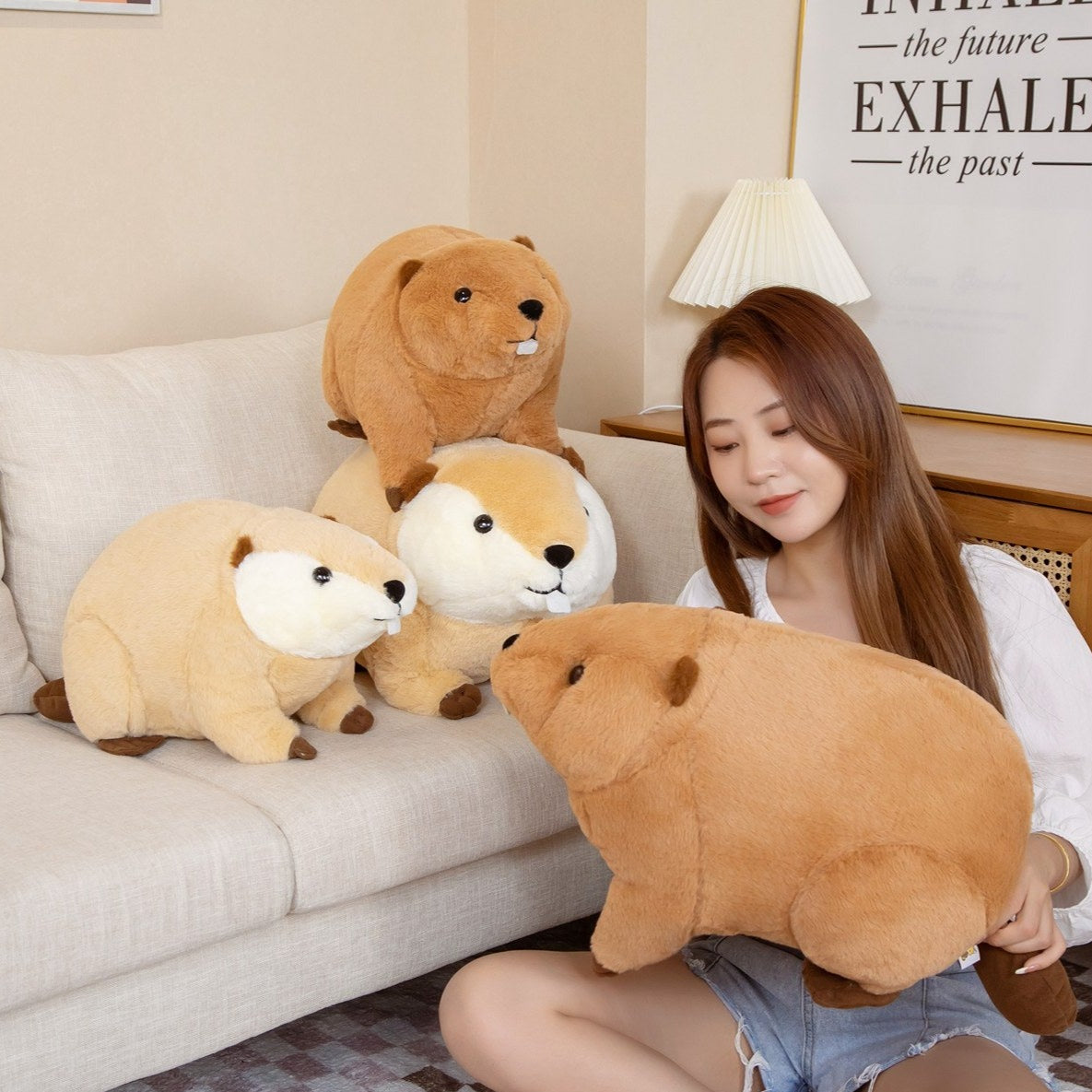 Maliben | Billy & Willy The Fluffy Brown Beaver Plushie