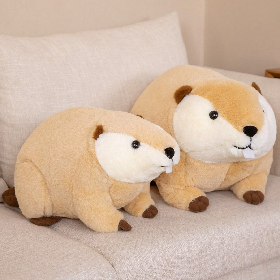 Maliben | Billy & Willy The Fluffy Brown Beaver Plushie