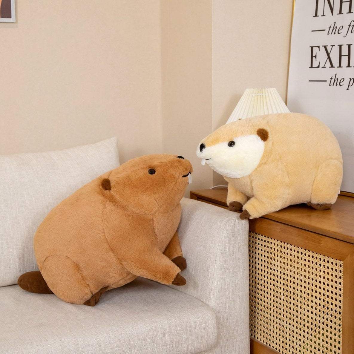 Maliben | Billy & Willy The Fluffy Brown Beaver Plushie