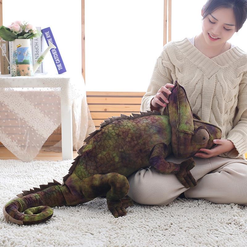 Maliben | Brown & Red Chameleon Plush