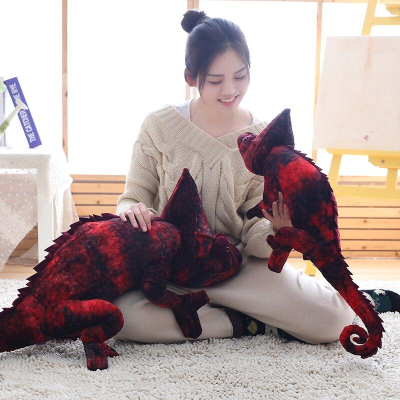 Maliben | Brown & Red Chameleon Plush