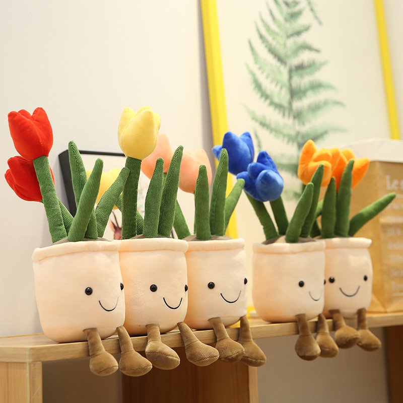 Maliben | Bubbly Tulip Flower Pot Plush