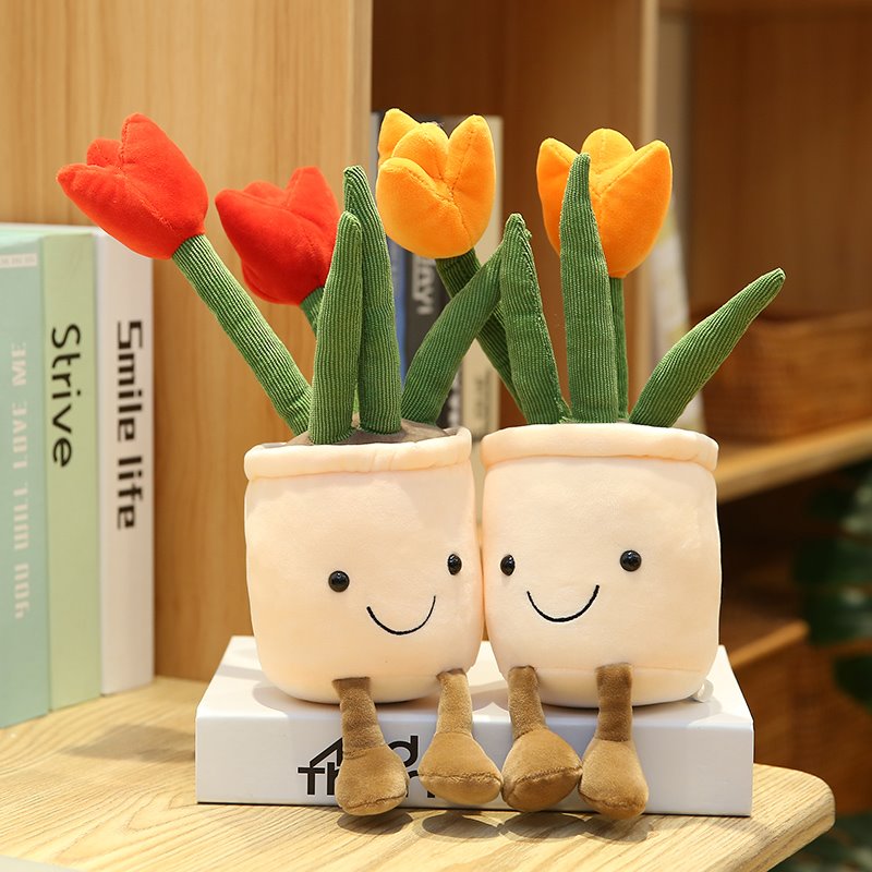 Maliben | Bubbly Tulip Flower Pot Plush