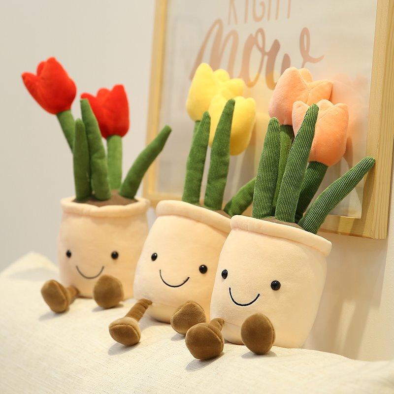 Maliben | Bubbly Tulip Flower Pot Plush