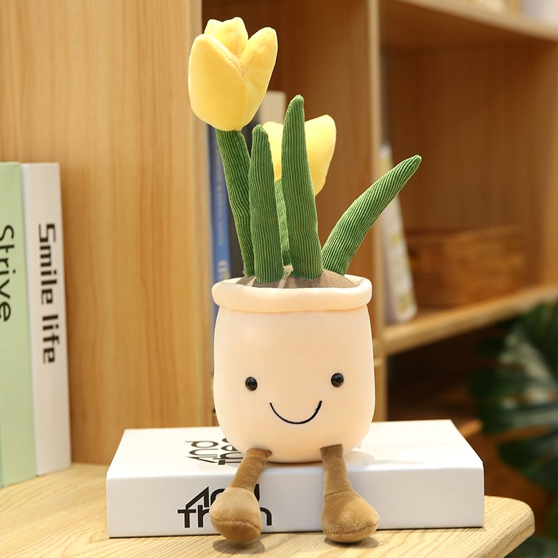 Maliben | Bubbly Tulip Flower Pot Plush