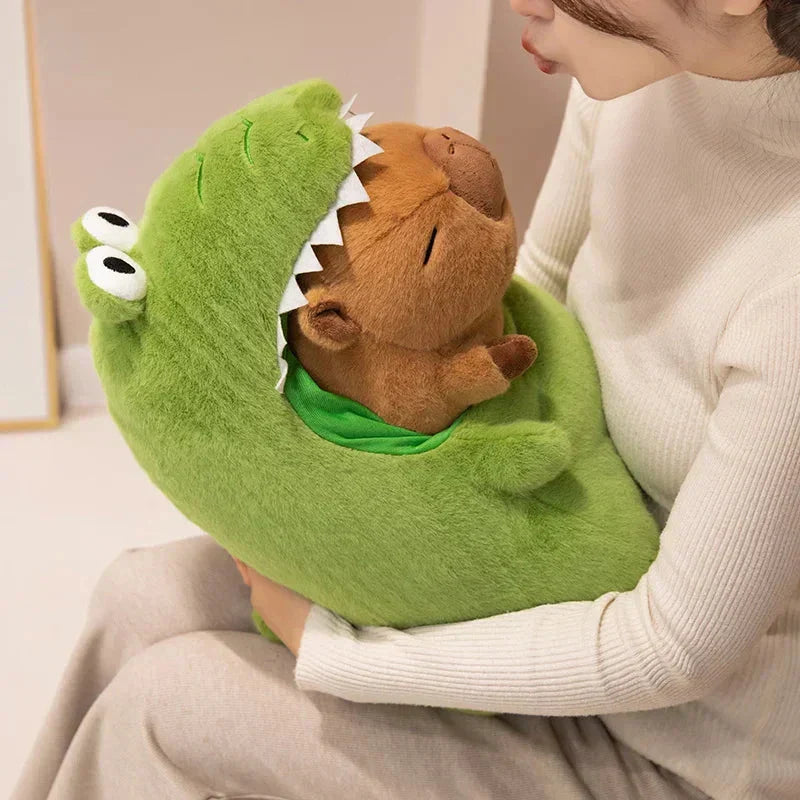 Maliben | Capybara Green Dinosaur Outfit Plushie
