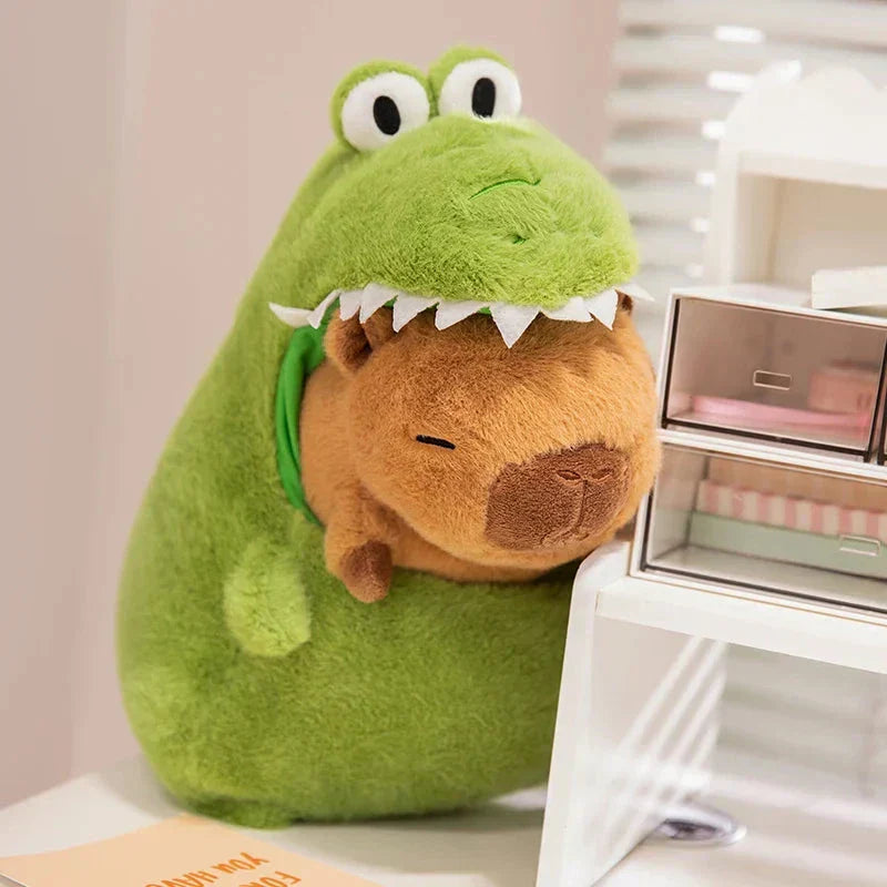 Maliben | Capybara Green Dinosaur Outfit Plushie