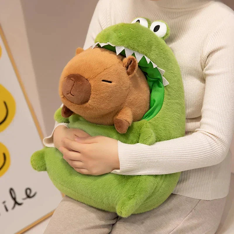 Maliben | Capybara Green Dinosaur Outfit Plushie