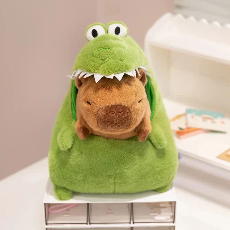 Maliben | Capybara Green Dinosaur Outfit Plushie