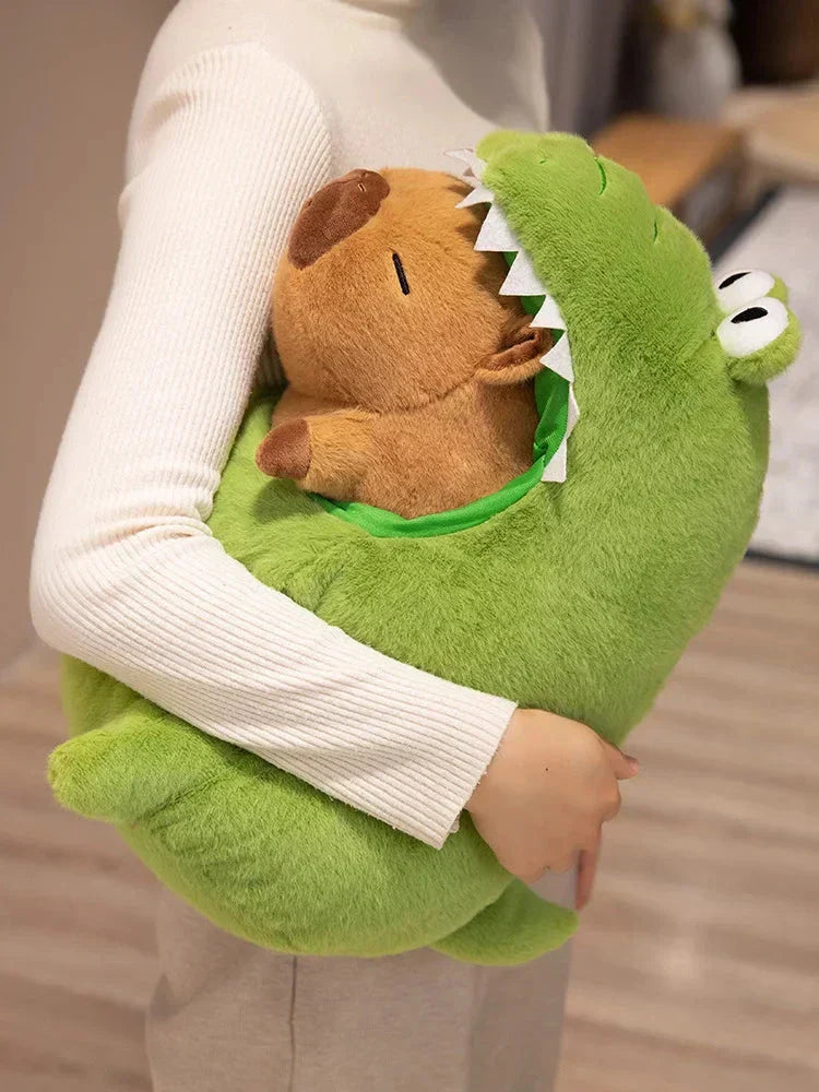 Maliben | Capybara Green Dinosaur Outfit Plushie