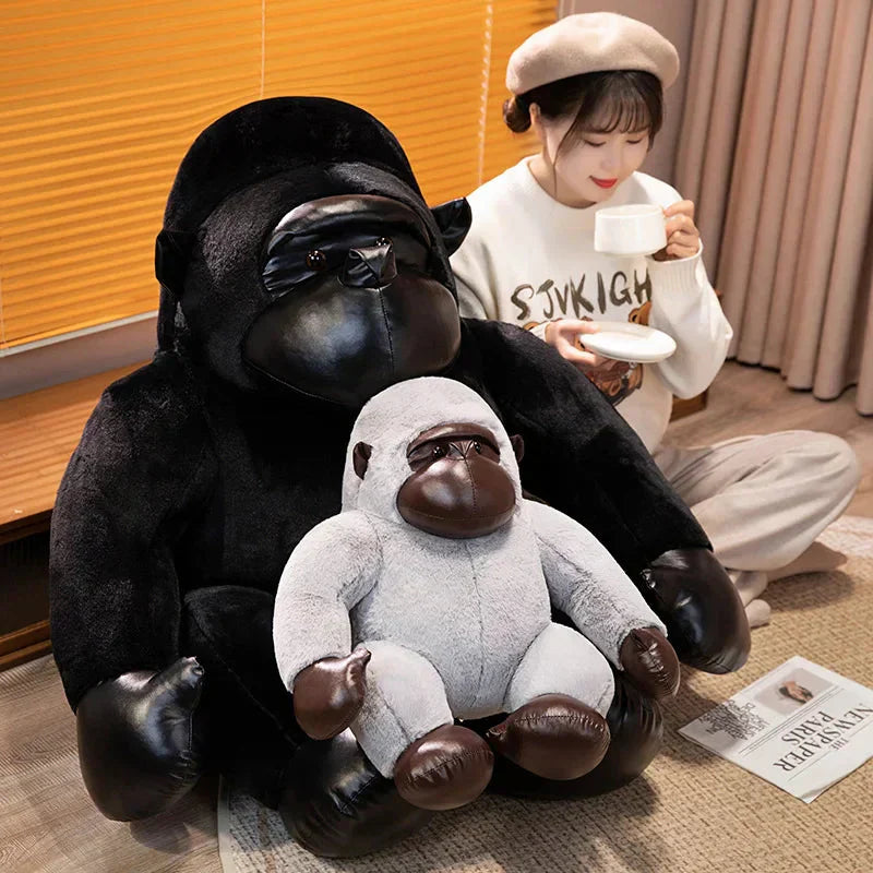 Maliben | Chunky Black Silver Gorilla Ape Plushies