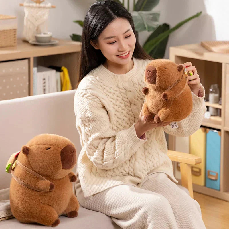 Maliben | Fluffy Capybara Burger Bag Plushies