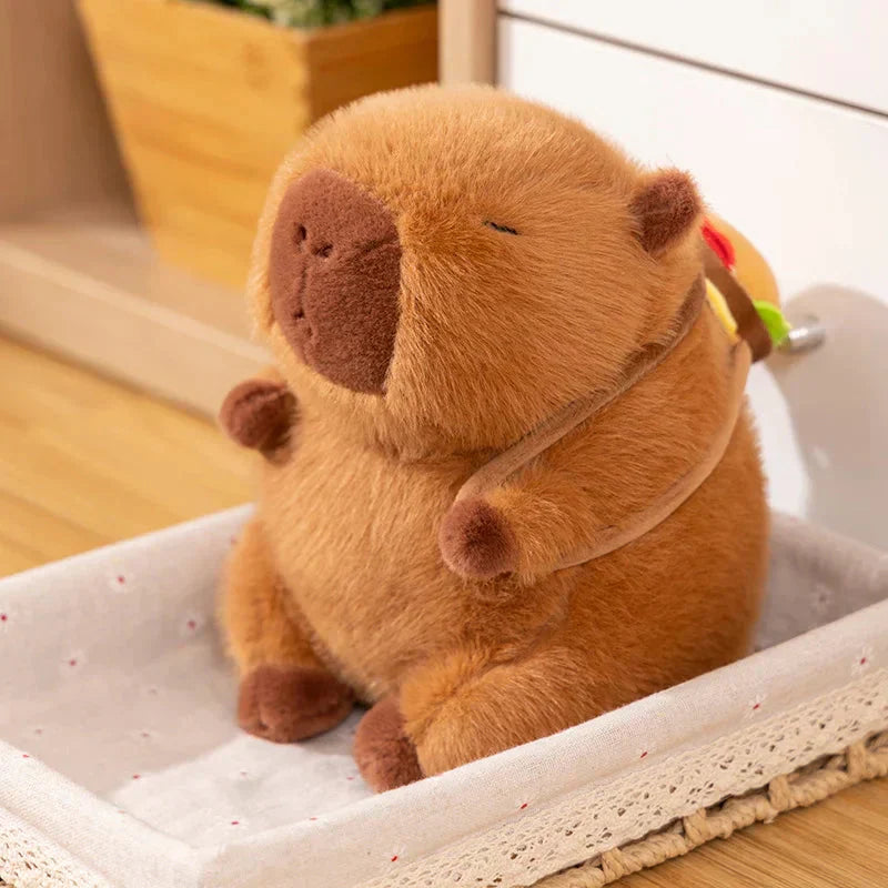 Maliben | Fluffy Capybara Burger Bag Plushies