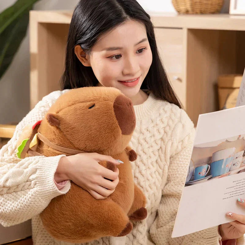Maliben | Fluffy Capybara Burger Bag Plushies