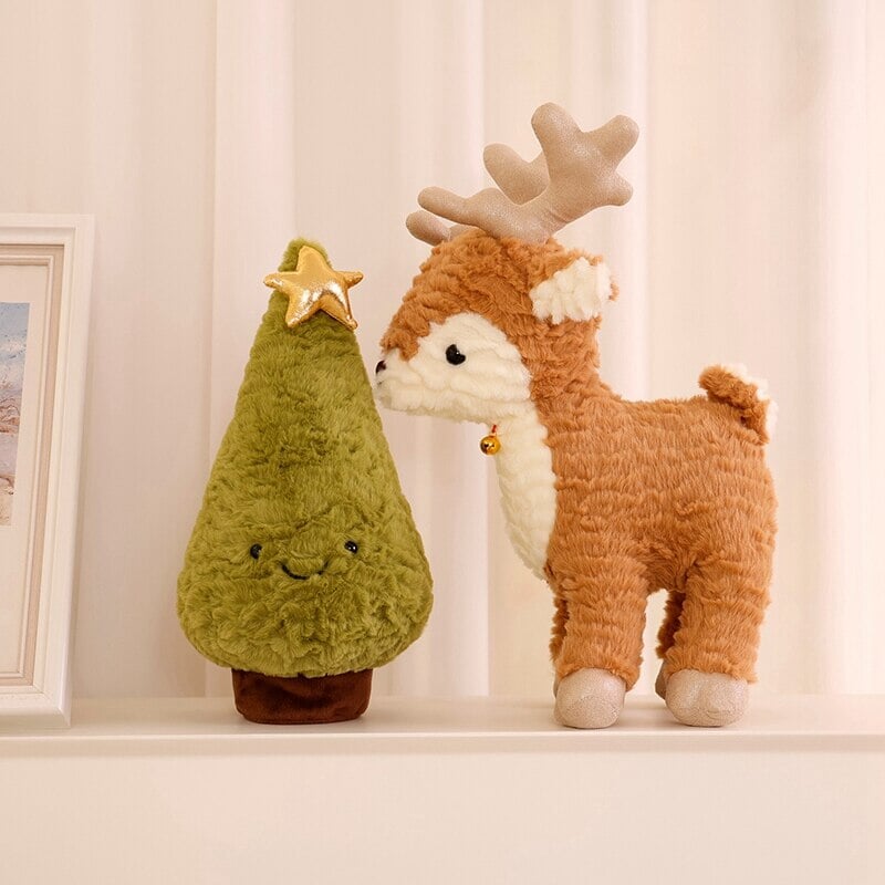 Maliben | Fluffy Christmas Tree Reindeer Plushie